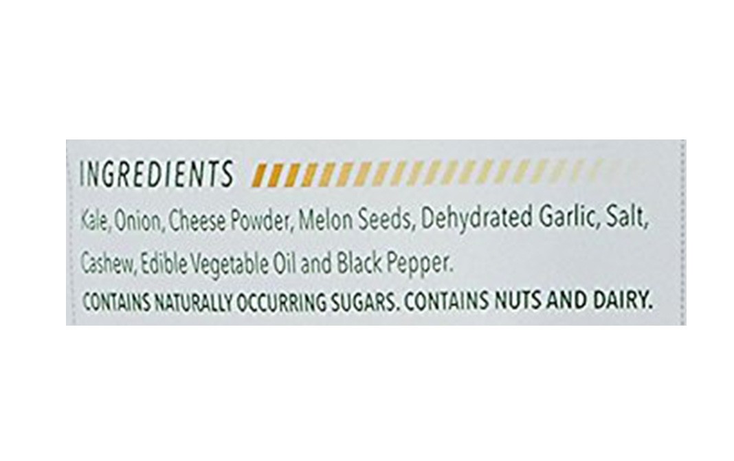 The Green Snack Co Kale Crisps Cheese & Onion   Pack  30 grams